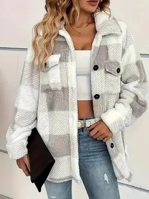 Image de Manteau à Carreaux Homme - Style Classique & Chaud