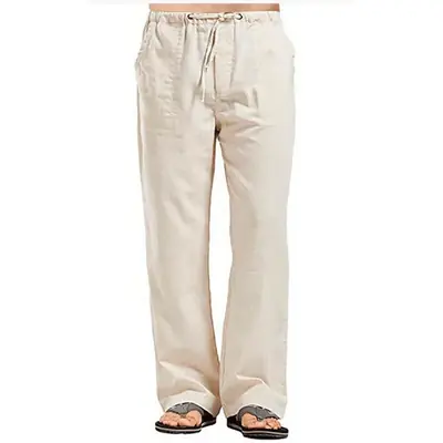 Image de Pantalon Été Homme Coton Lin Respirant