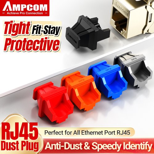 Afbeelding van Zachte PVC RJ45 Beschermhoes voor Switch en Router – Anti-Stofkap met ROHS Compliant Inzetstuk