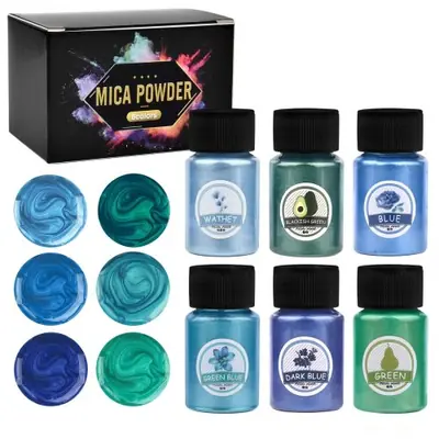 Image de Kit de Pigments pour Résine Époxy - 6 Couleurs Nacrées