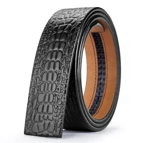Image de Ceinture Homme Cuir Véritable Double Face Sans Boucle