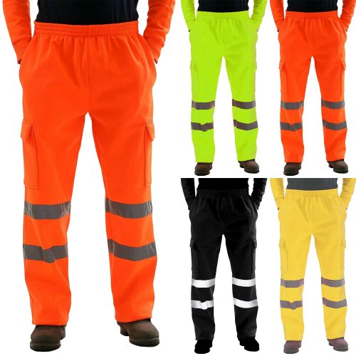 Imagen de Pantalones Informales Nocturnos para Hombre con Tiras Reflectantes Plateadas, Mallas Resistentes al Desgaste y a la Suciedad, Monos Sanitarios para Trabajo en Entornos Industriales