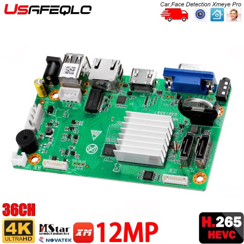 Image of 32-Channel 12MP Face Recognition CCTV NVR Board with MSTAR 10 Processor – 36-Channel Video Input, 16-Channel Security Recorder, 1-Ch Audio I/O for Professional Surveillance Systems