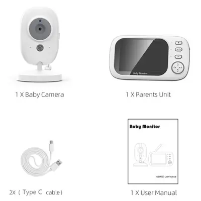 Image de Caméra de Surveillance 3.5'' avec Vision Nocturne et Audio Bidirectionnel