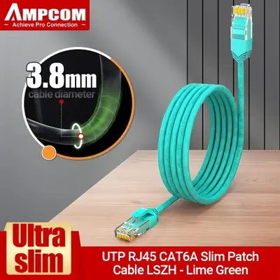 Image de Câble Ethernet CAT6A Ultra Fin RJ45 - Connectivité Rapide & Fiable