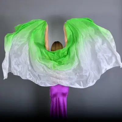 Image de Voile de Danse du Ventre 100% Soie - Élégance et Fluidité