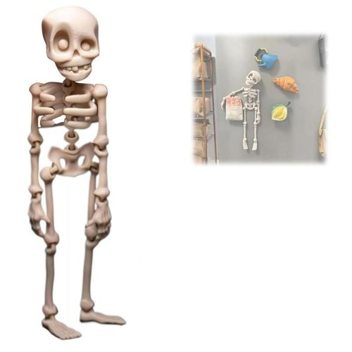Image de Crâne Magnétique pour Réfrigérateur - Déco Halloween & Cuisine
