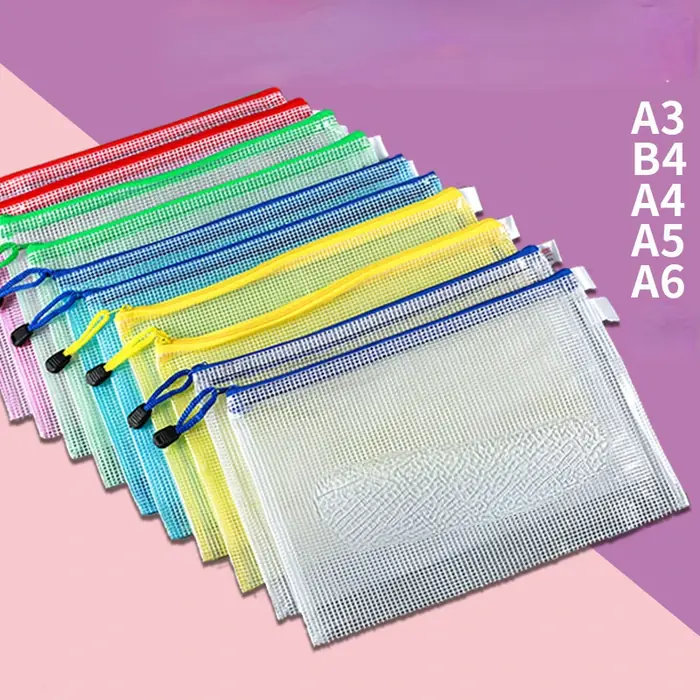 Image de Sac Étanche Transparent A3/A4 – Rangement Scolaire & Bureau