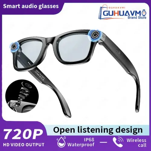 Image de Lunettes intelligentes IA avec caméra 8MP et traduction vocale