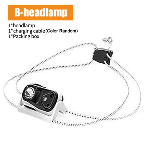 Afbeelding van Draagbare XPG Koplamp met Sensor, Mini Zaklamp USB Oplaadbaar, Hoge Helderheid, 4 Modus, Nachtwerkende Hoofdlamp