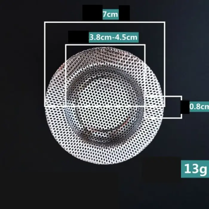 Image de Filtre Évier & Douche Acier Inoxydable - Anti-Cheveux & Déchets
