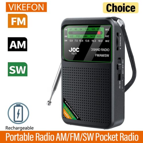 Image de Radio Portable FM/AM/SW Mini avec Batterie Rechargeable