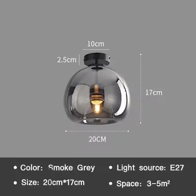 Image de Plafonnier LED Nordique Cognac - Éclairage Minimaliste