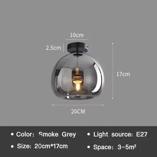 Image de Plafonnier LED Nordique Cognac - Éclairage Minimaliste