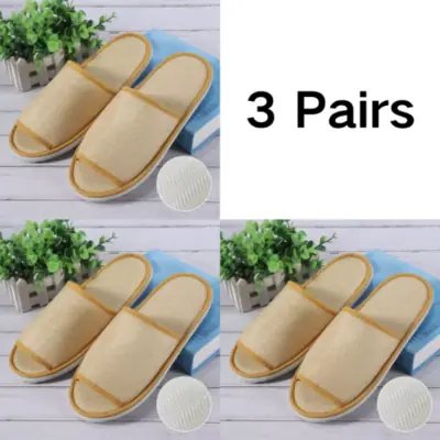 Image de Chaussons d'Hôtel Confortables - Lot de 3 Paires