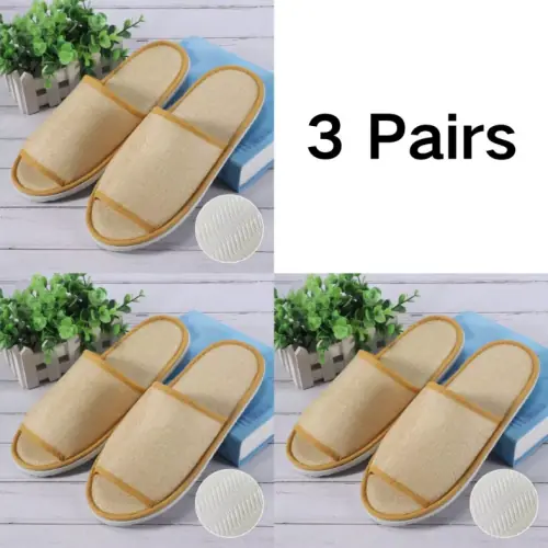 Image de Chaussons d'Hôtel Confortables - Lot de 3 Paires