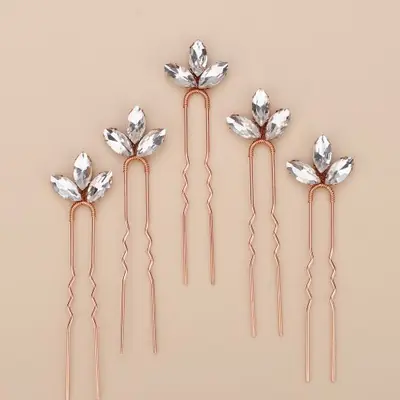 Image de Épingles à Cheveux de Mariage en Strass - Lot de 5