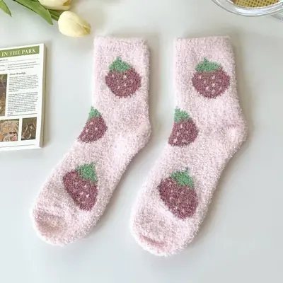 Image de Chaussettes Kawaii Polaires Chauffantes pour Femmes