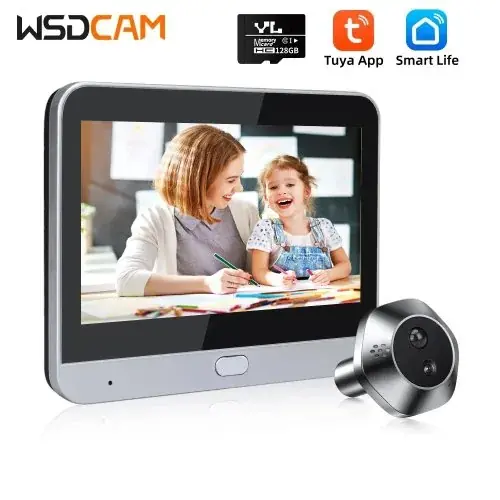 Image de Sonnette Vidéo Smart WiFi avec Vision Nocturne & Détection Humaine