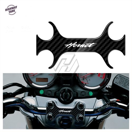 Afbeelding van 3D Carbon-Look Bovenste Triple Juk Defender Case Voor Honda Hornet 600 Uo 2004