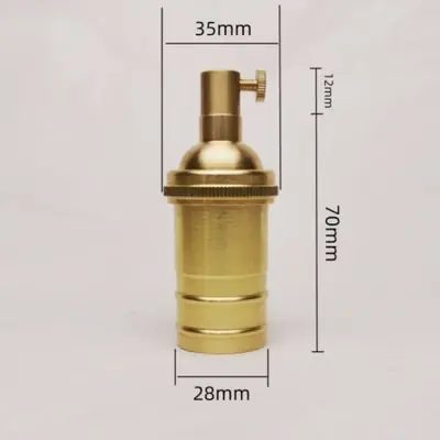 Image de Douille Lampe E14/E12 en Laiton Rétro - Base Plafonnier Céramique & Cuivre
