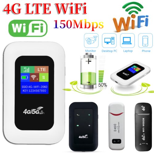 Afbeelding van Compacte 4G/5G Mobiele WiFi Router – Draagbare Hotspot met SIM-kaartsleuf