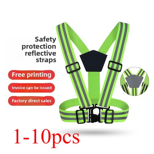 Imagen de Mochila extraña, chaleco de seguridad para protección laboral, chaleco para ciclismo nocturno y correr, sitio de construcción, tráfico y mochila al aire libre