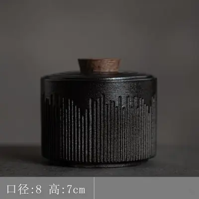 Image de Petit Caddie à Thé en Céramique - Pot de Rangement Portable