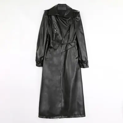 Image de Manteau Faux Cuir Élégant pour Femme