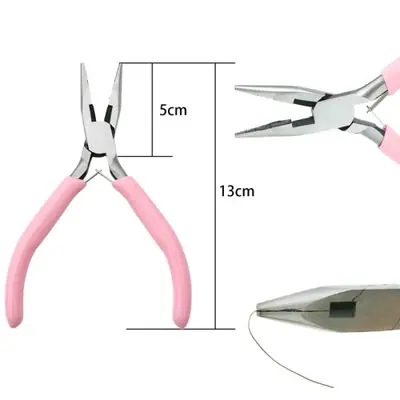 Pince à Bijoux Antidérapante Rose - Outil de Création