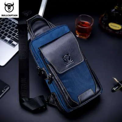 Image de Sac de Poitrine Homme en Cuir - Élégant & Pratique