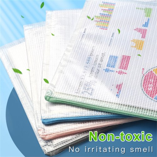 Immagine di Borsa Portadocumenti Trasparente con Cerniera A4 – Set da 5 o 10 Pezzi, Impermeabile e Pratica per Ufficio, Scuola e Viaggi
