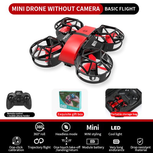 Imagen de Dowellin D12 Drone Mini aviones de Control remoto nuevo juguete para niños cámara Dual HD altura fija RC Quadcopter regalos de arranque