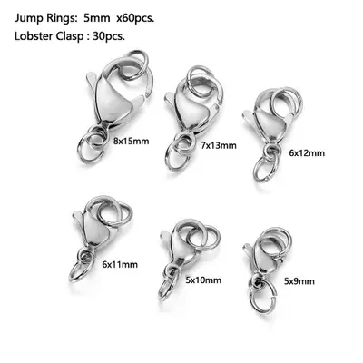 Image de Fermoirs à Homard Inox - 30 Pièces pour Bijoux DIY