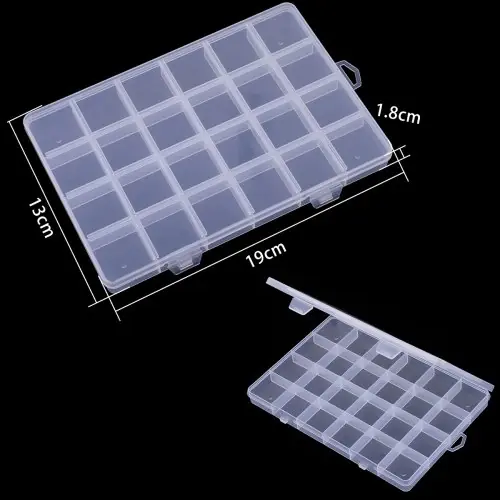 Image de Boîte de Rangement Transparente pour Perles et Bijoux - 15 Compartiments