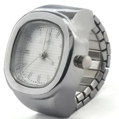 Image de Bague-Montre Créative pour Couple - Design Carré & Quartz