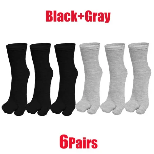 6Pairs-schwarz grau
