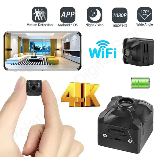 Zdjęcie Kamera bezprzewodowa X5 1080p z WiFi, funkcją detekcji ruchu i wbudowanym akumulatorem – przenośna kamera do monitoringu domowego