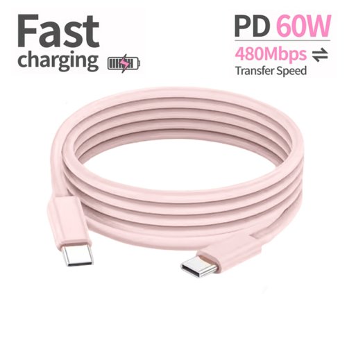 Zdjęcie Kabel USB-C do USB-C 60W do szybkiego ładowania telefonów iPhone 15, 16, Samsung, Xiaomi, Huawei – kabel danych typu C, długość 1m, 2m, 3m