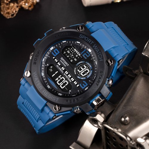 Imagen de Reloj Deportivo Digital con Esfera Grande y Luz LED
