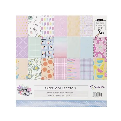 Image de Creative Path 8 "x 8 pouces Scrapbooking motif artisanat concepteur papiers décoratifs 20 feuilles Album fond Origami Pack 203x203mm