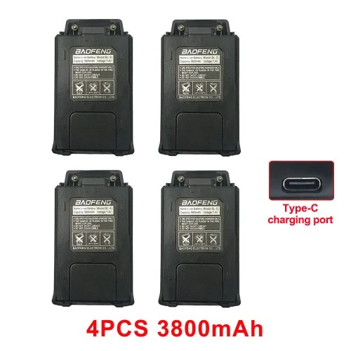 4Pcs 3800mAh batteria