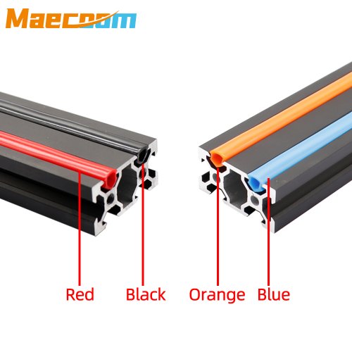 Image of 20 Series 6mm Flat Seal Soft Slot Cover Panel for Ender 3, CR-10, and 2020 Aluminum Profile – Red, Orange, Black, Blue