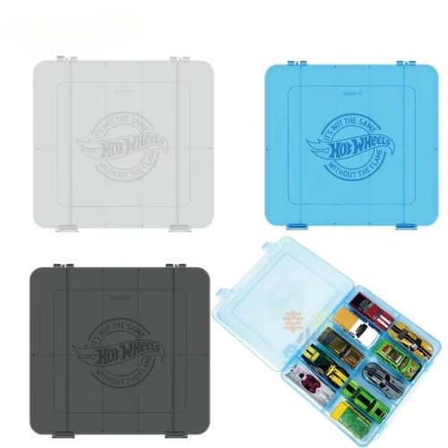 Afbeelding van Originele Hot Wheels Auto Opbergdoos voor 1:64 Diecast Modellen – Stofdichte Opbergruimte met Educatieve Waarde voor Kinderen