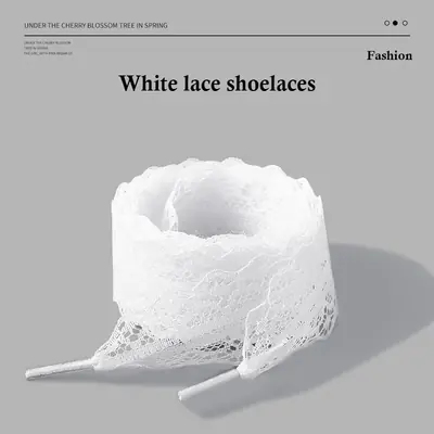 Image de Lacets Plats Fantaisie 2.9cm - Noir & Blanc