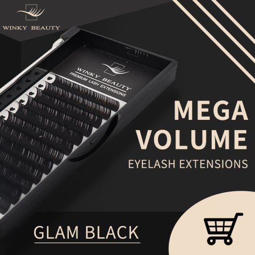 Image of Natural Silk Eyelash Extensions – Custom Logo Russian Volume & Classic Individual Lashes for Professional Makeup