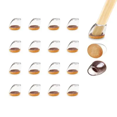 Image de Protège-Pieds de Chaise en Silicone - 16 Pièces