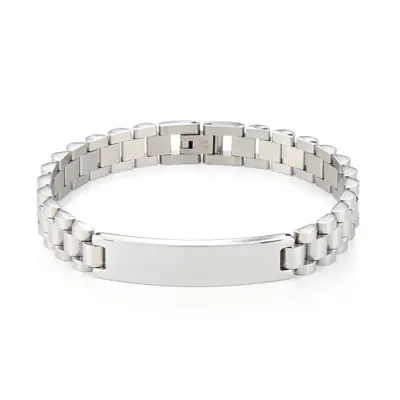 Image de Bracelet Acier Inoxydable Personnalisé - Gravure Nom & Logo