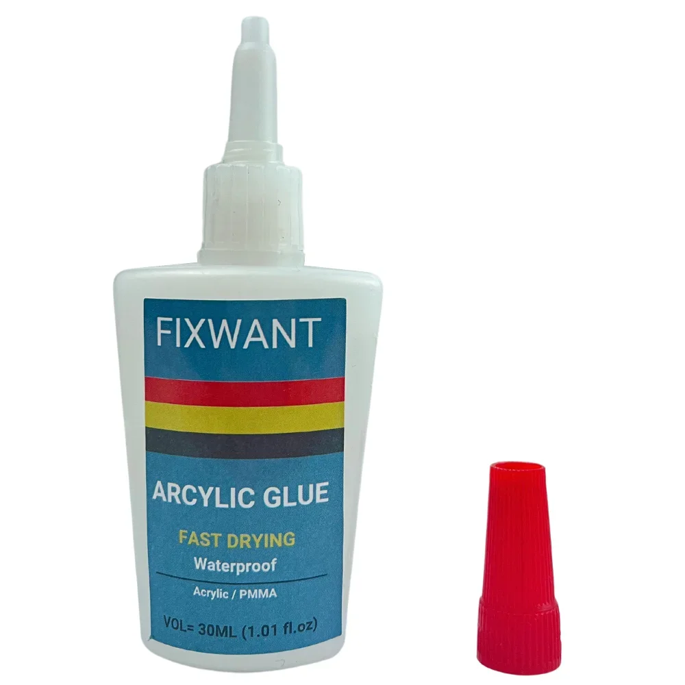 Image of Natural Strong Instant Acrylic Adhesive Glue for PMMA, ABS, Plexiglass, PVC, PP, PC – Transparent, Waterproof, Fast-Drying, 30ml