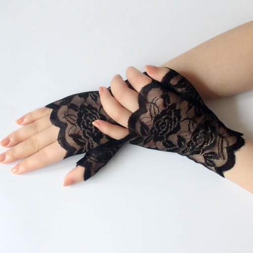 Image de Gants Dentelle Florale Été - Protection UV & Style Élégant
